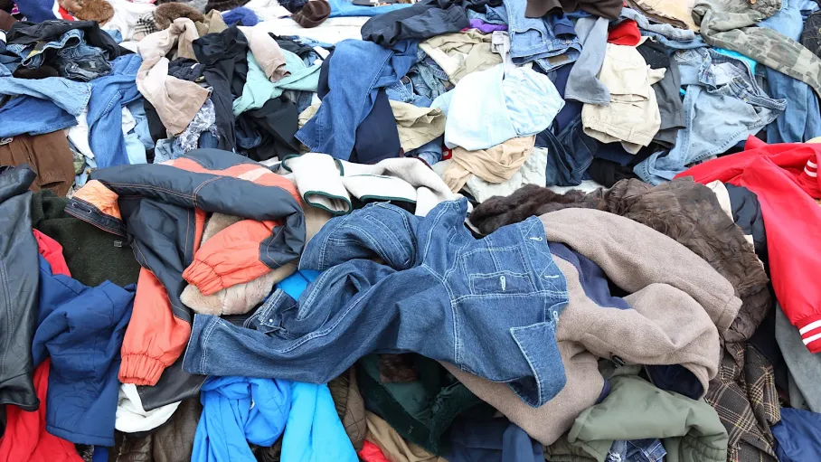 Ежегодно выбрасывается 7,5 т одежды, из которой более 65% сжигается или оказывается на свалках