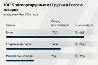 ТОП-5 экспортируемых из Грузии в Россию товаров