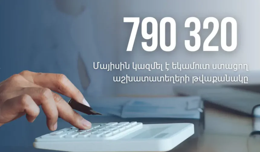 Եկամուտ ստացող աշխատատեղերի թվաքանակը մայիսին կազմել է 790 320․ ՊԵԿ