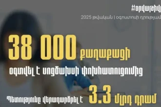 3.3 մլրդ դրամ սոցիալական ծախսերի փոխհատուցում՝ հայտարարագիր ներկայացրած քաղաքացիներին