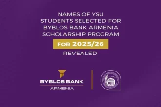 5 more YSU students chosen for Byblos Bank Armenia’s AMD 1 million scholarship program