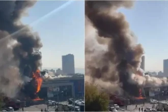 Նոր կադրեր՝ «Երևան Սիթի» սուպերմարկետում բռնկված հրդեհի վայրից