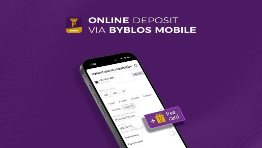 Online Deposit via Byblos Mobile։ No branch visit required